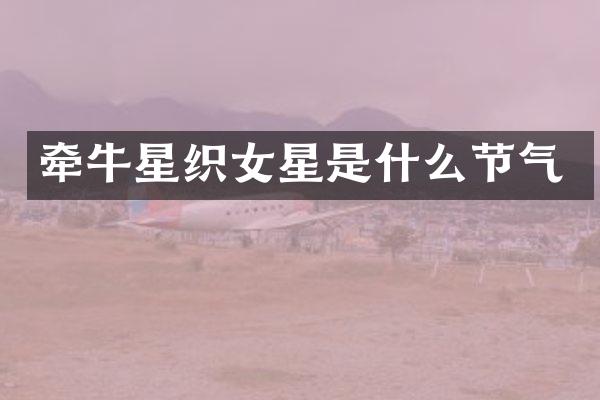 牵牛星织女星是什么节气