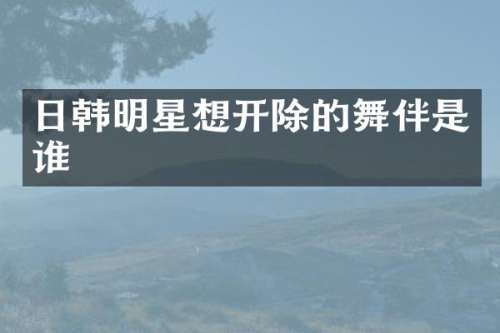 日韩明星想开除的舞伴是谁