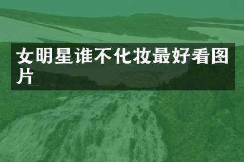 女明星谁不化妆最好看图片
