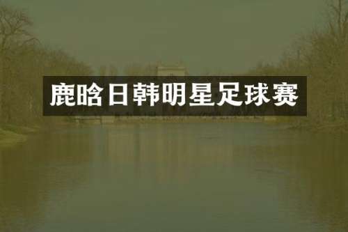 鹿晗日韩明星足球赛