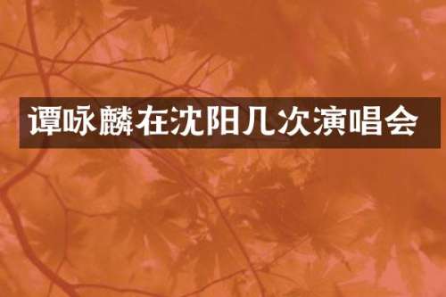 谭咏麟在沈阳几次演唱会
