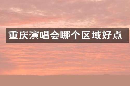 重庆演唱会哪个区域好点