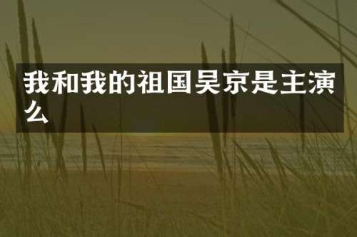我和我的祖国吴京是主演么