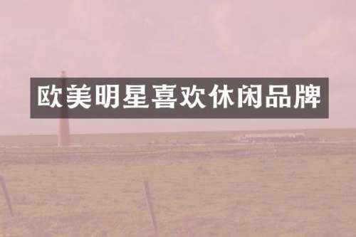 欧美明星喜欢休闲品牌