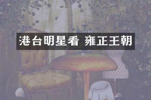 港台明星看 雍正王朝