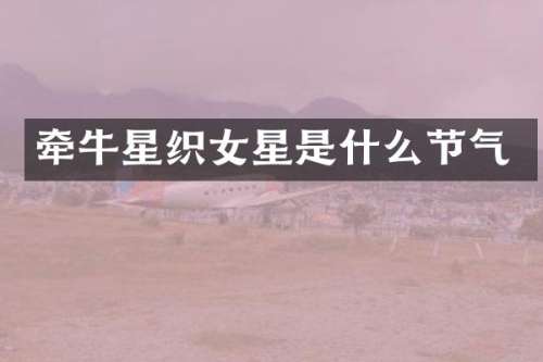 牵牛星织女星是什么节气