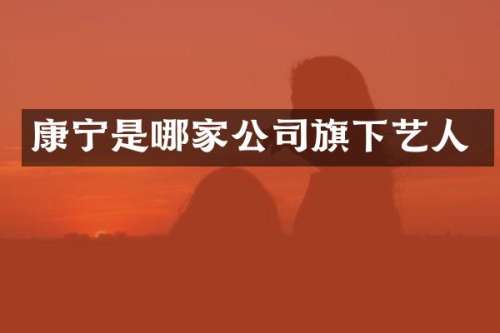 康宁是哪家公司旗下艺人