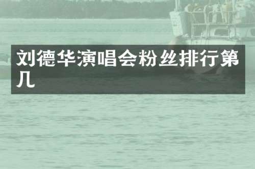 刘德华演唱会粉丝排行第几