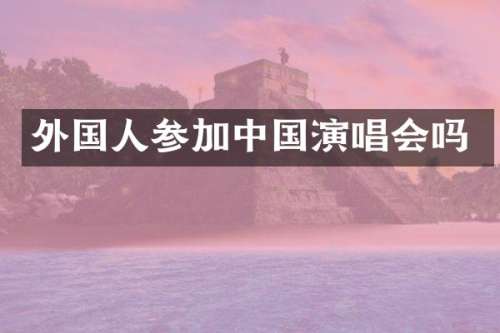 外国人参加中国演唱会吗