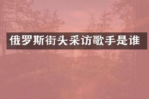 俄罗斯街头采访歌手是谁
