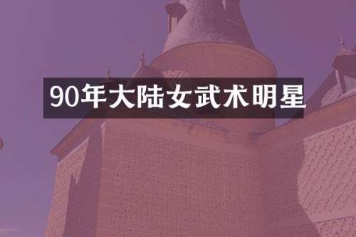 90年大陆女武术明星