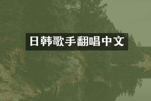 日韩歌手翻唱中文