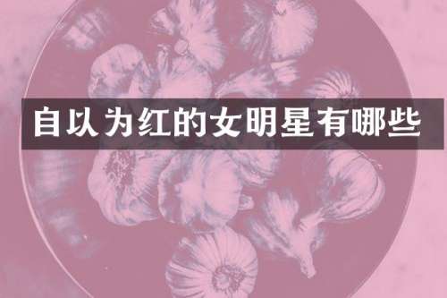 自以为红的女明星有哪些