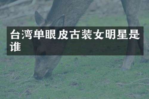 台湾单眼皮古装女明星是谁