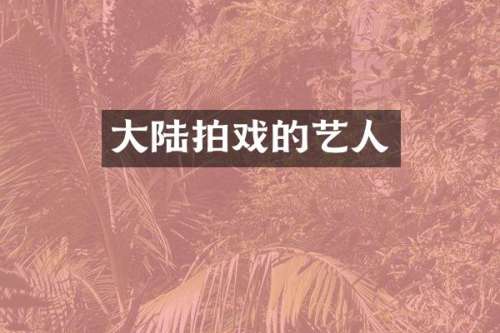 大陆拍戏的艺人