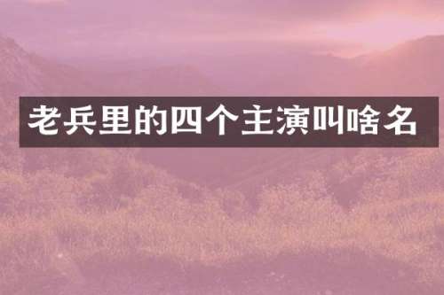 老兵里的四个主演叫啥名