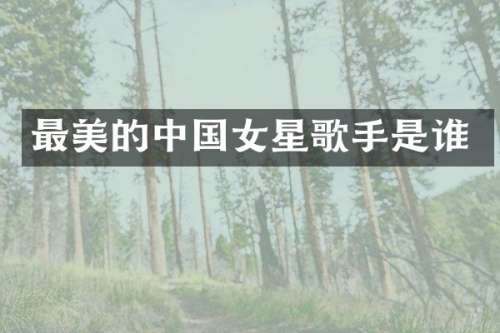 最美的中国女星歌手是谁