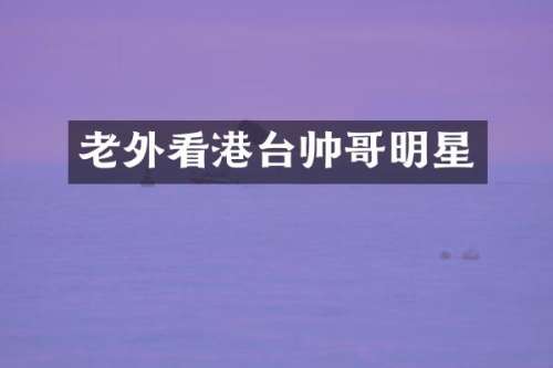 老外看港台帅哥明星