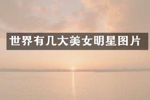 世界有几大明星图片