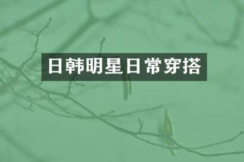 日韩明星日常穿搭