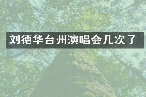 刘德华台州演唱会几次了