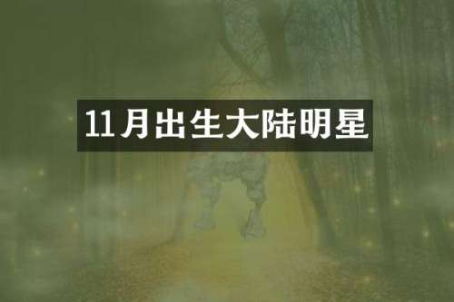 11月出生大陆明星