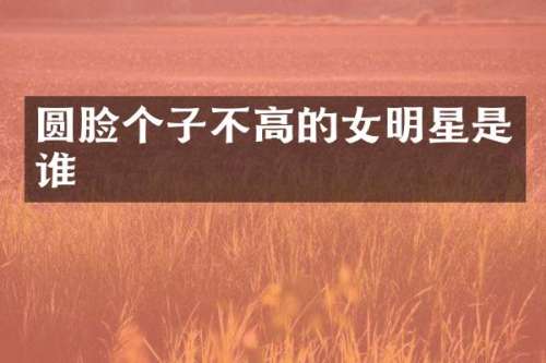 圆脸个子不高的女明星是谁