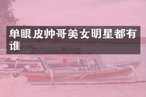 单眼皮帅哥明星都有谁