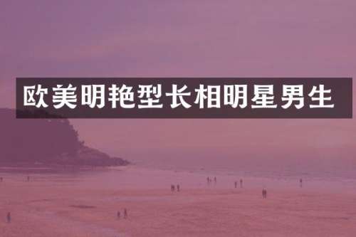 欧美明艳型长相明星男生