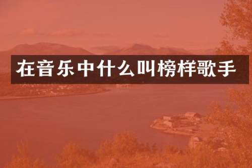 在音乐中什么叫榜样歌手