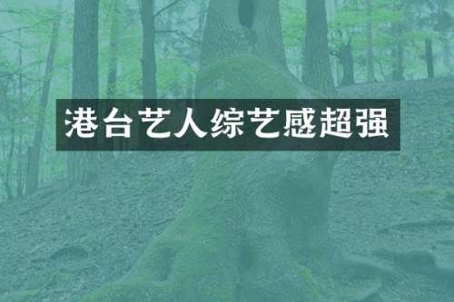 港台艺人综艺感超强
