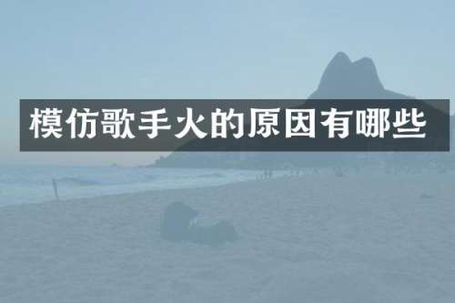 模仿歌手火的原因有哪些