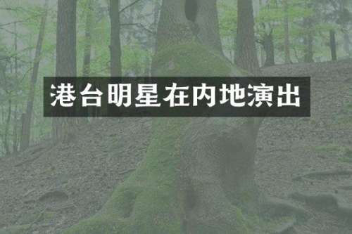 港台明星在内地演出