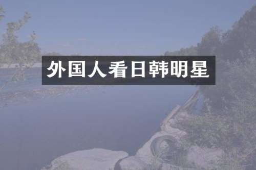 外国人看日韩明星