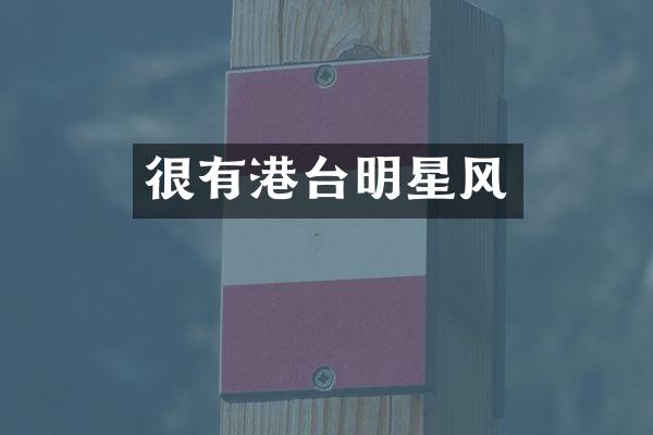 很有港台明星风