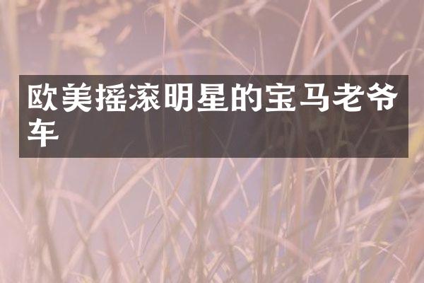 欧美摇滚明星的宝马老爷车