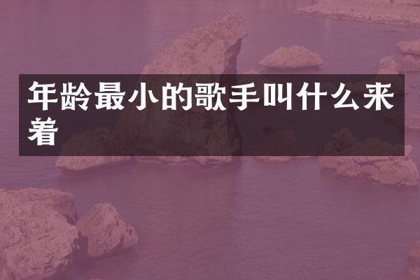 年龄最小的歌手叫什么来着