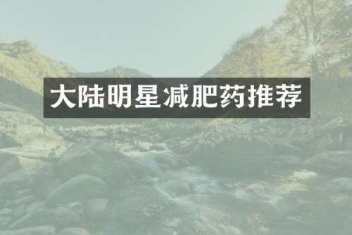 大陆明星推荐