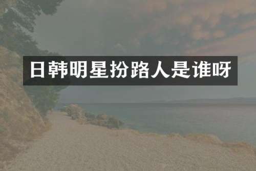 日韩明星扮路人是谁呀