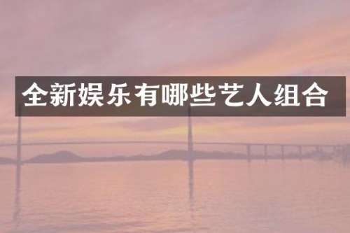 全新娱乐有哪些艺人组合