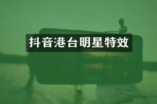抖音港台明星特效