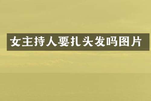 女主持人要扎头发吗图片