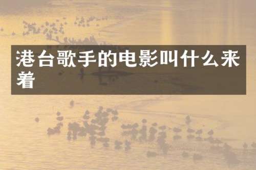 港台歌手的电影叫什么来着