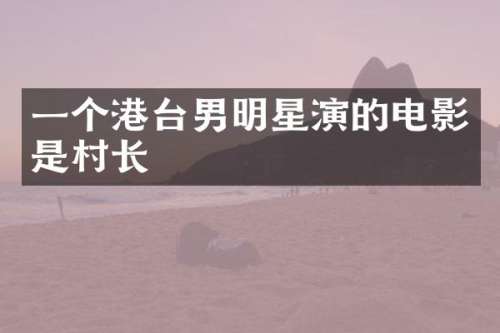 一个港台男明星演的电影是村长
