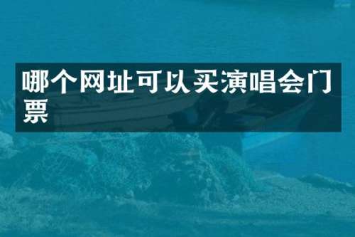 哪个网址可以买演唱会门票