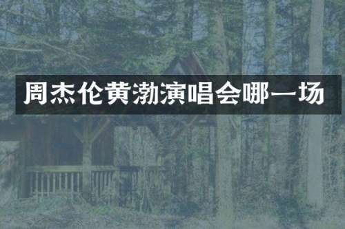 周杰伦黄渤演唱会哪一场