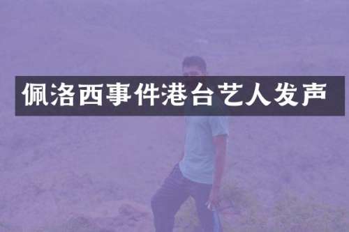 佩洛西事件港台艺人发声