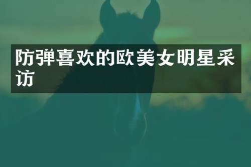喜欢的欧明星采访