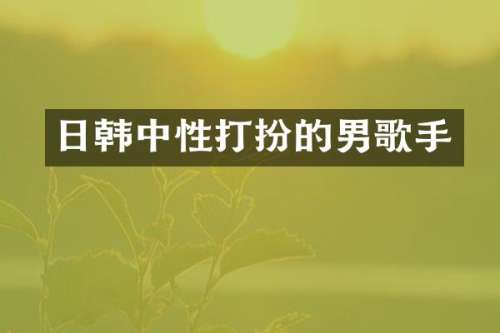 日韩中性打扮的男歌手