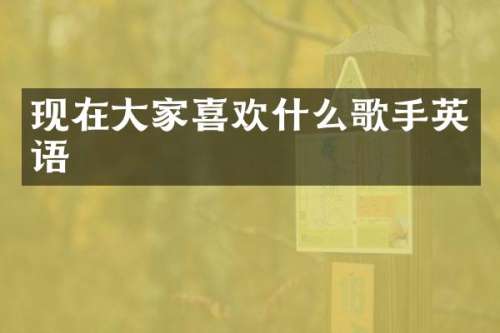 现在大家喜欢什么歌手英语